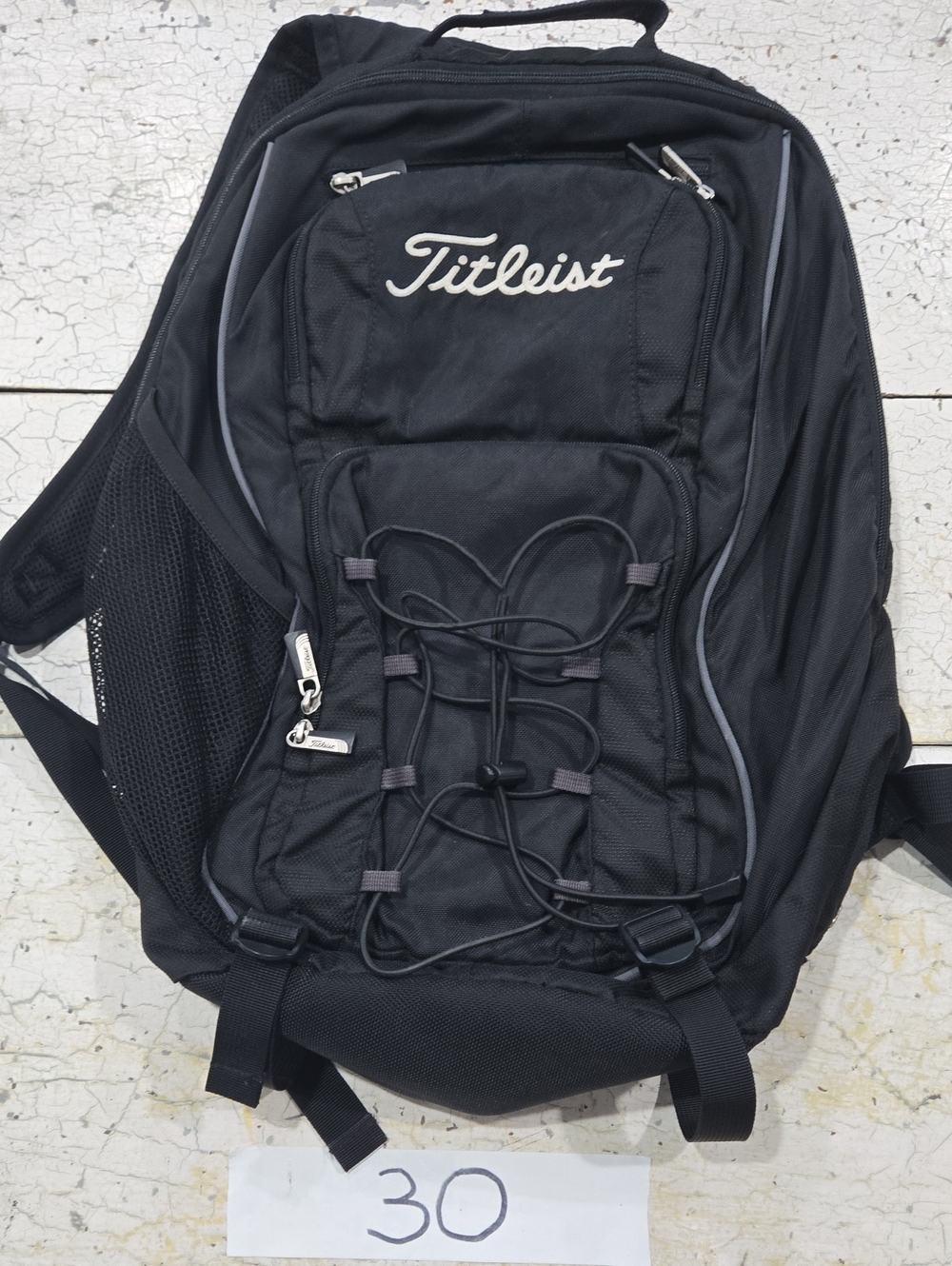 Titleist Black and Gray Men's Backpack with Front Bungee